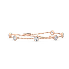 Round Lab Grown Diamond Station Bracelet