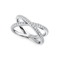 Diamond Criss Cross Ring