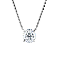 Round Diamond Solitaire Pendant