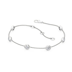 Round Lab Grown Diamond Station Bracelet