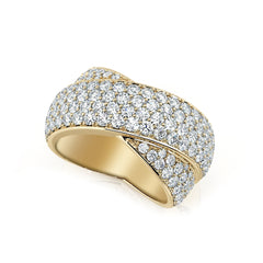 Multi Row Diamond Crossover Ring