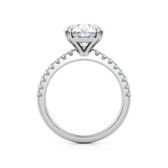 Round Diamond Engagement Ring With Diamond Band