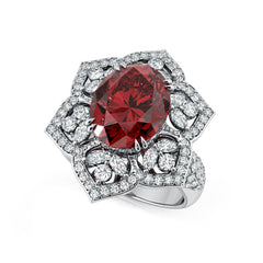 Ruby & Diamond Cocktail Ring