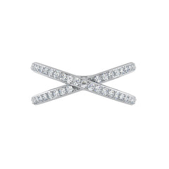 Diamond Criss Cross Ring