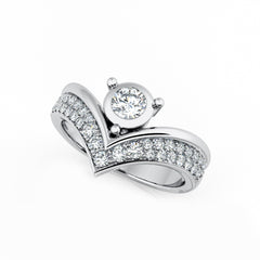 Diamond V Dress Ring