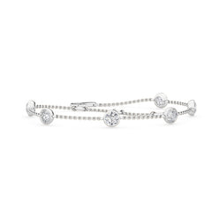 Round Lab Grown Diamond Station Bracelet