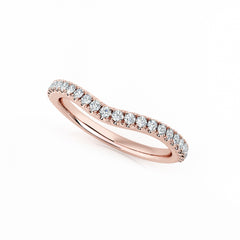 Curved Diamond Wedding Ring