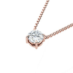 Round Diamond Solitaire Pendant