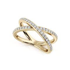 Diamond Criss Cross Ring