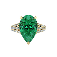 Emerald & Diamond Cocktail Ring