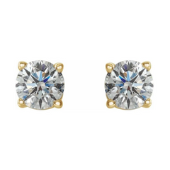 Natural Round Diamond Stud Earrings