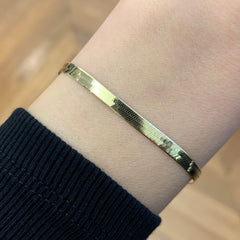 Gold Herringbone Bracelet